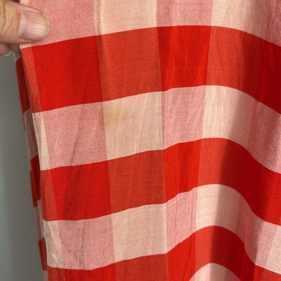 LOFT picnic plaid short sleeve fit & flared wrap dress sz 2 - Picture 7 of 10